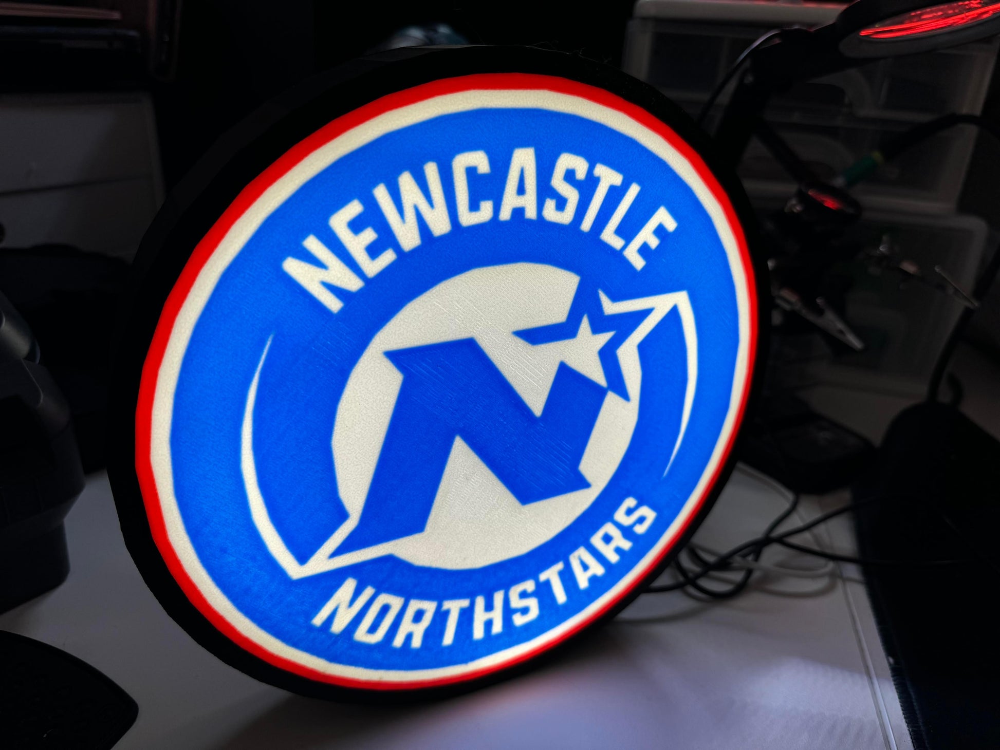 Newcastle Northstar's - Hockey Team Light Up Logo/Sign - Michael's 3D World