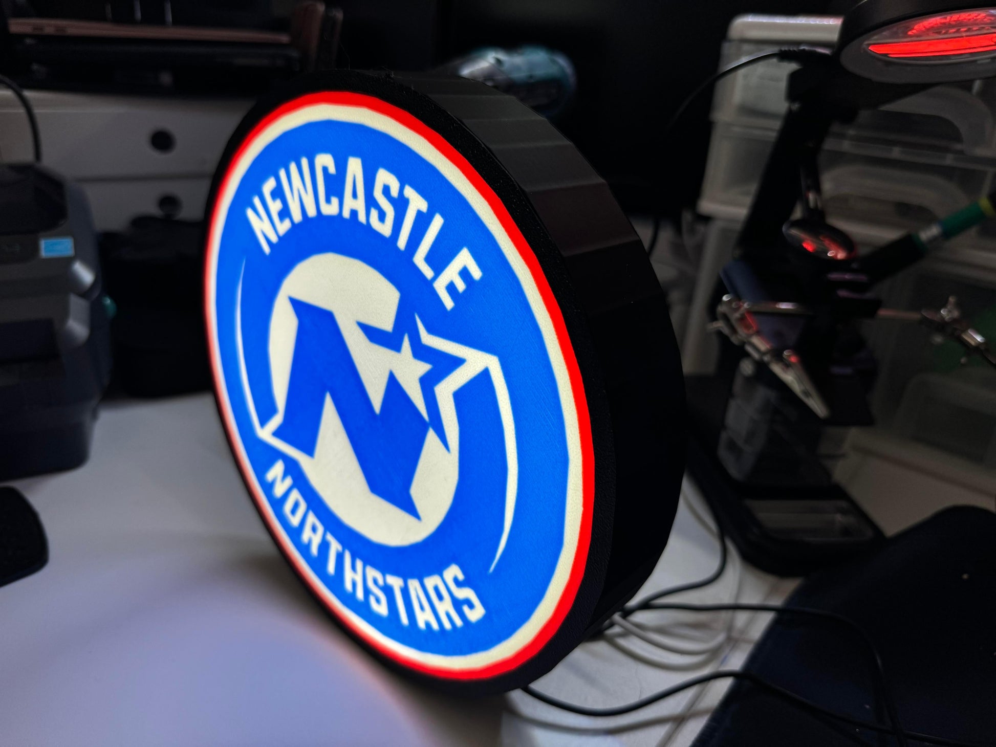 Newcastle Northstar's - Hockey Team Light Up Logo/Sign - Michael's 3D World
