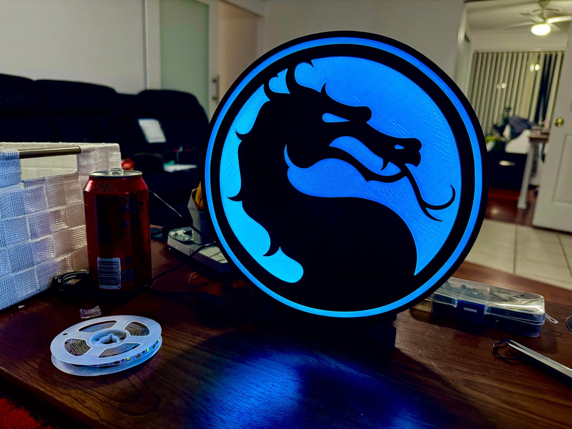 Mortal Kombat - Various Colours - Light Up Sign / Night Light - USB Powered - Michael's 3D World
