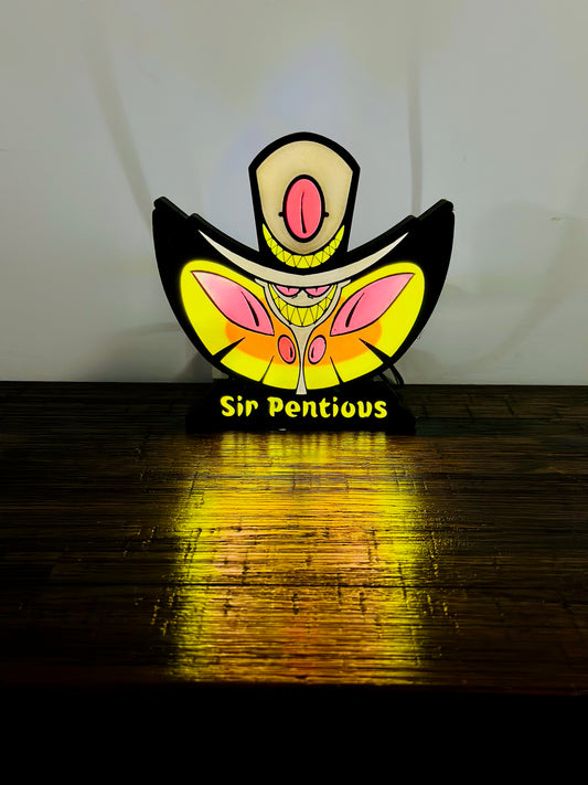 Sir Pentious mit Beleuchtung und USB-Betrieb – Lieblingswandkunst für Fans von Hazbin Hotel