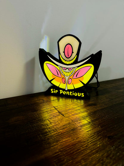 Sir Pentious mit Beleuchtung und USB-Betrieb – Lieblingswandkunst für Fans von Hazbin Hotel
