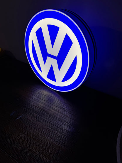 Volkswagon Logo - Light Up Artwork / Wall Art / Sign