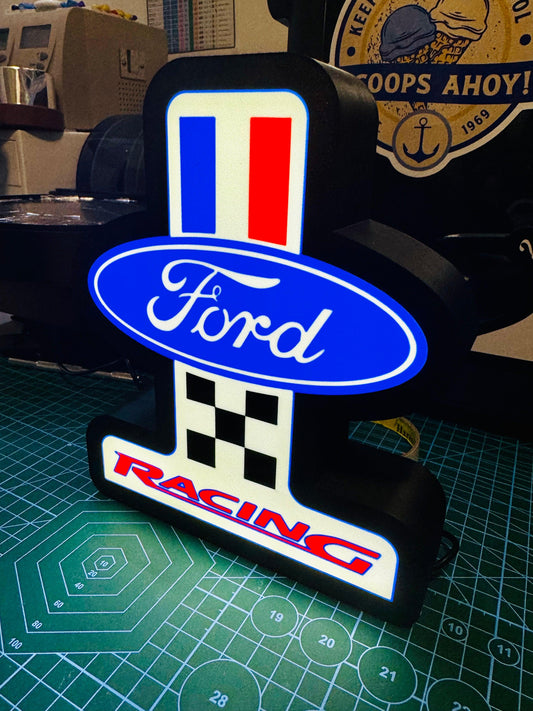 Ford Racing Logo - Light up sign - USB Powered - Michael's 3D World