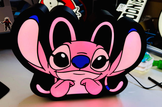 Light up Angel (to go with Stitch)! USB Powered, bright night light sign! - Michael's 3D World