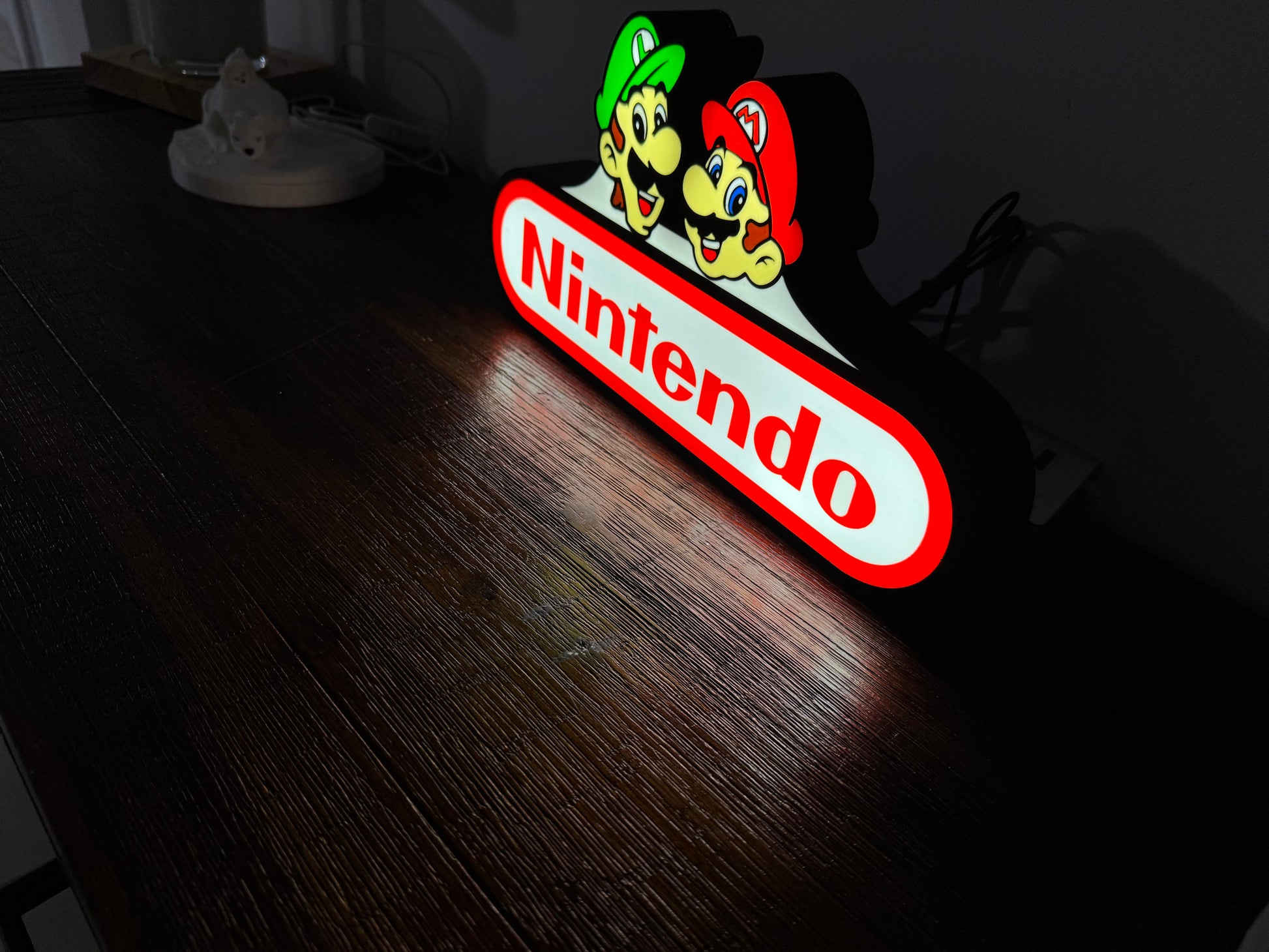 Mario & Luigi Nintendo Logo LED Display - The Ultimate Gaming Duo! 🍄
