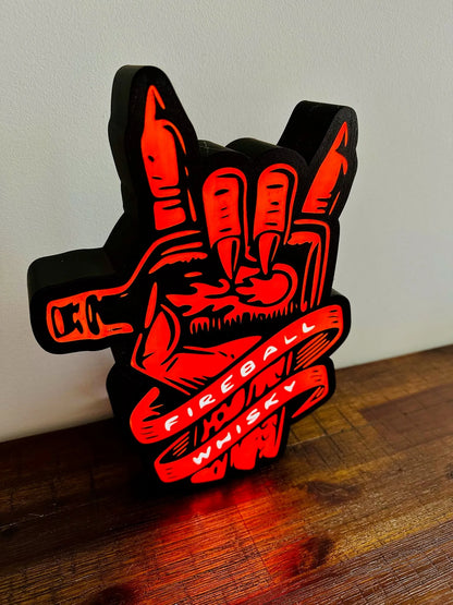 Fireball Whiskey! Light Up Sign - USB Powered - Michael's 3D World
