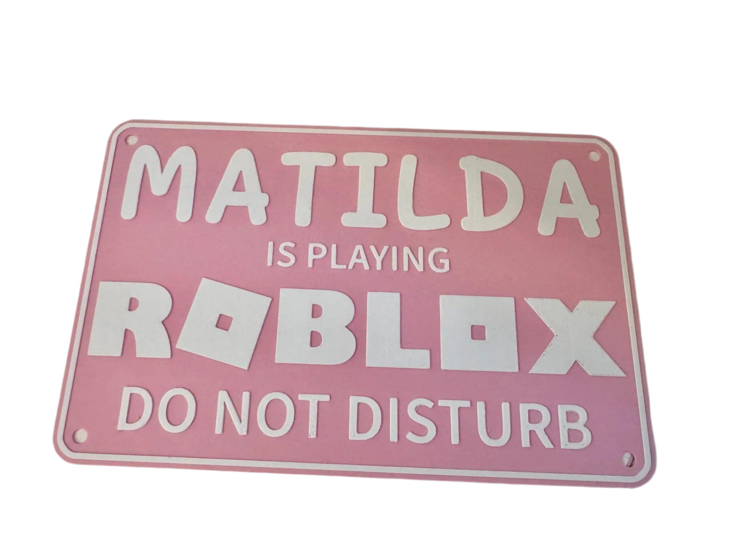 ... spielt Roblox Benutzerdefiniertes Namensschild