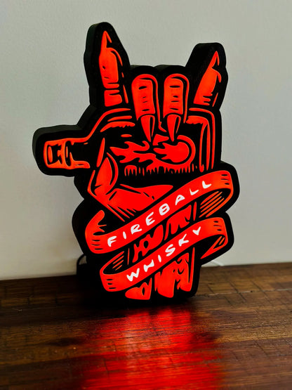 Fireball Whiskey! Light Up Sign - USB Powered - Michael's 3D World