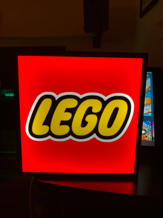 LEGO Logo - Light Up Artwork / Wall Art / Sign