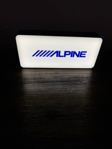 Alpine Audio Systems Blue Logo - Light Up Artwork / Illuminated Wall Art / LED Display Sign