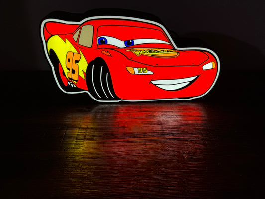 Light up Lightning McQueen Sign / Wall Art - USB powered