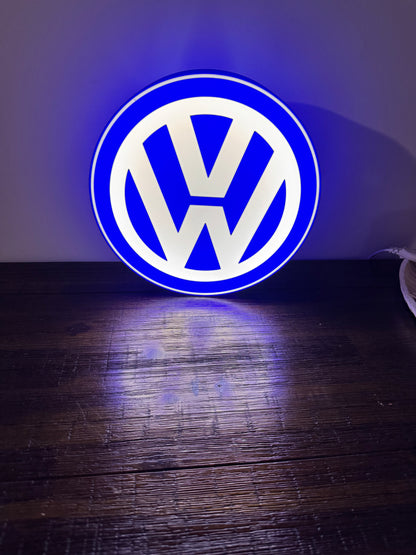 Volkswagon Logo - Light Up Artwork / Wall Art / Sign