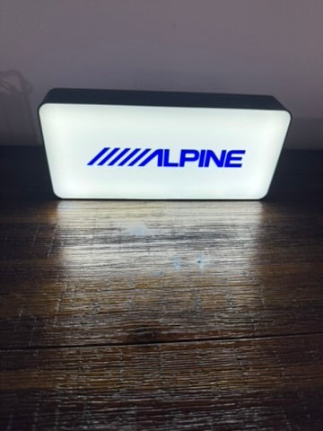 Alpine Audio Systems Blue Logo - Light Up Artwork / Illuminated Wall Art / LED Display Sign