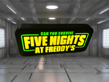 Can You Survive Five Nights at Freddy's - USB Light Up Sign / Night light (FNAF) - Michael's 3D World