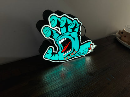 Santa Cruz - Light Up Logo - Screaming Hand - USB Powered