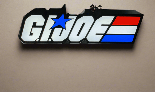 G.I. Joe Logo - Light Up Sign / Night Light - USB Powered - Michael's 3D World