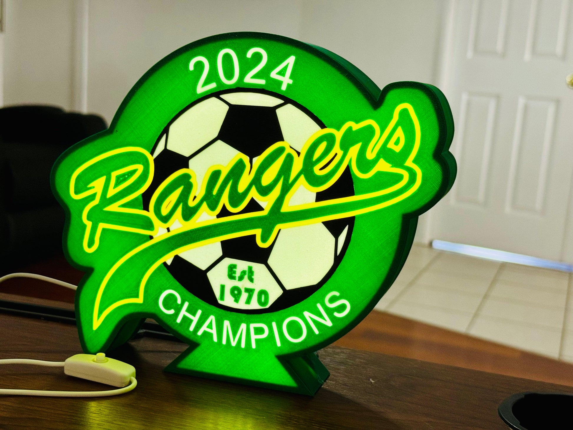 Mount Druitt Rangers - Team Logo - Light Box / Night Light - Michael's 3D World