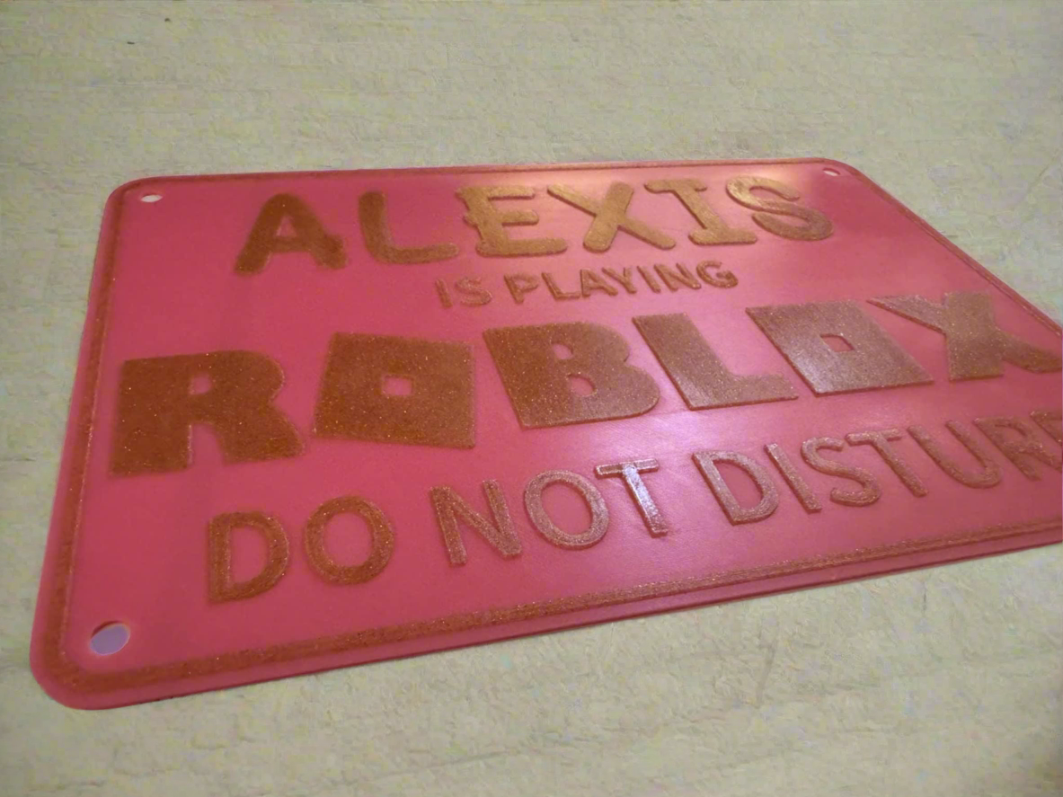 ... spielt Roblox Benutzerdefiniertes Namensschild