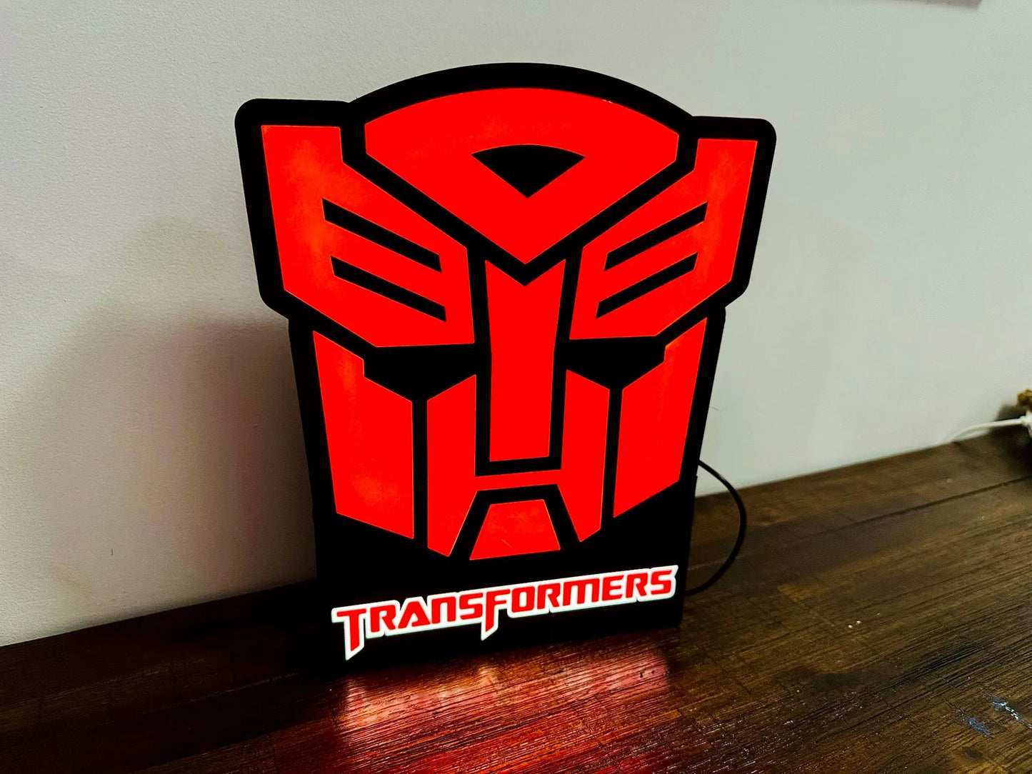 Transformers: Logotipos de Decepticon y Autobots: ¡Letreros iluminados!