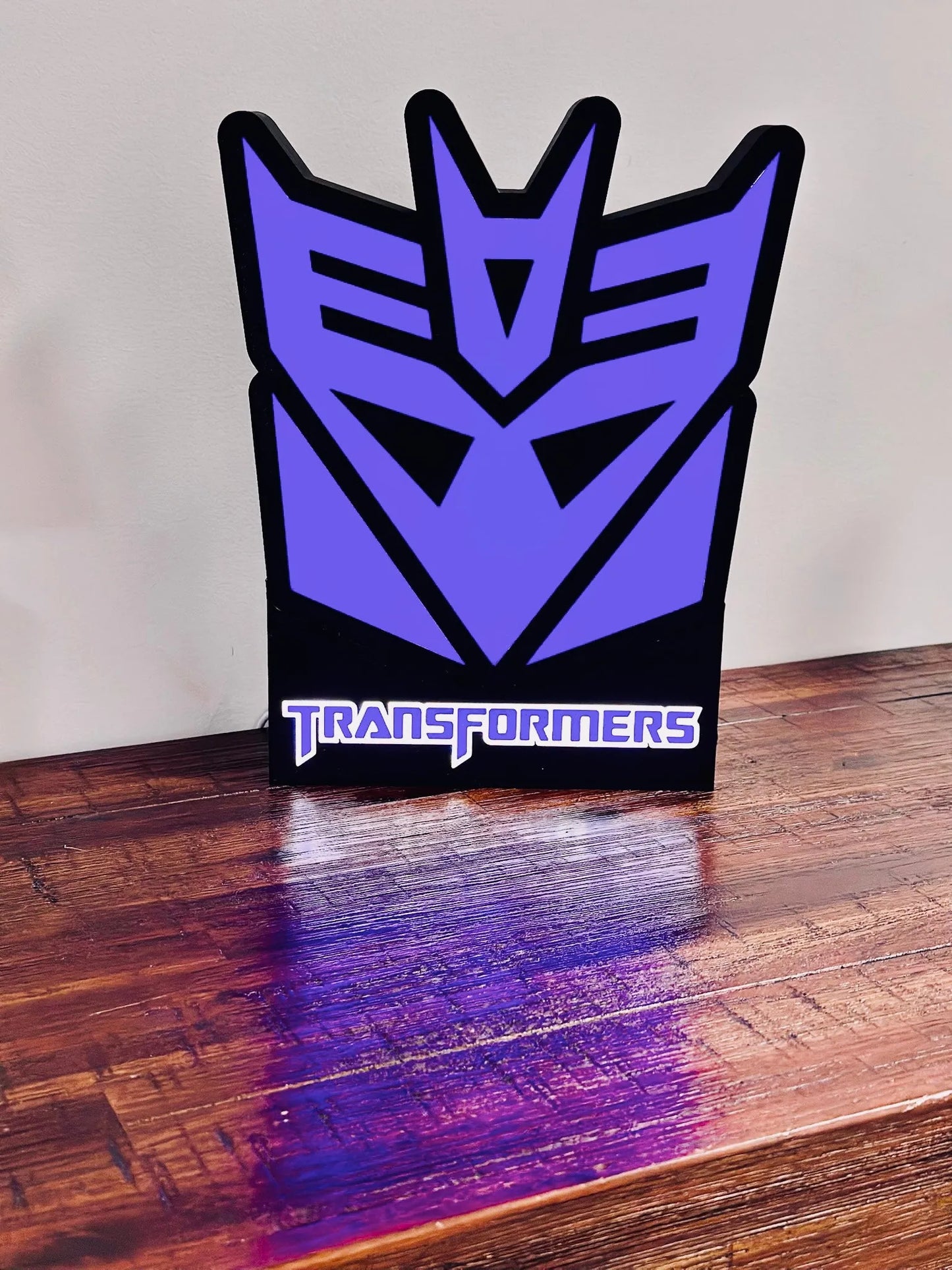 Transformers: Logotipos de Decepticon y Autobots: ¡Letreros iluminados!
