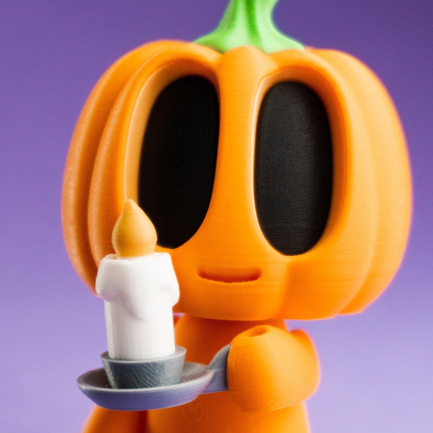 Cute Set of 3x Mini Pumpkin Figures & Accessories (including ghost costume, knife & candle!) - Michael's 3D World