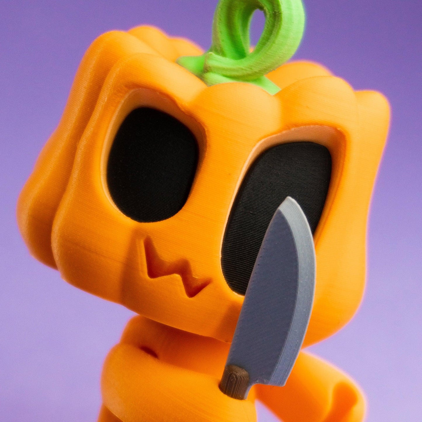 Cute Set of 3x Mini Pumpkin Figures & Accessories (including ghost costume, knife & candle!) - Michael's 3D World