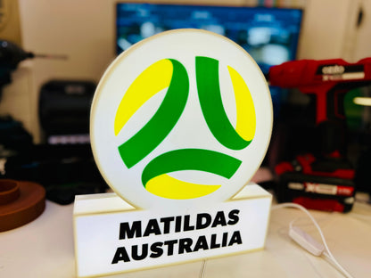 Matildas Australia Team Logo Light Up Sign - Michael's 3D World