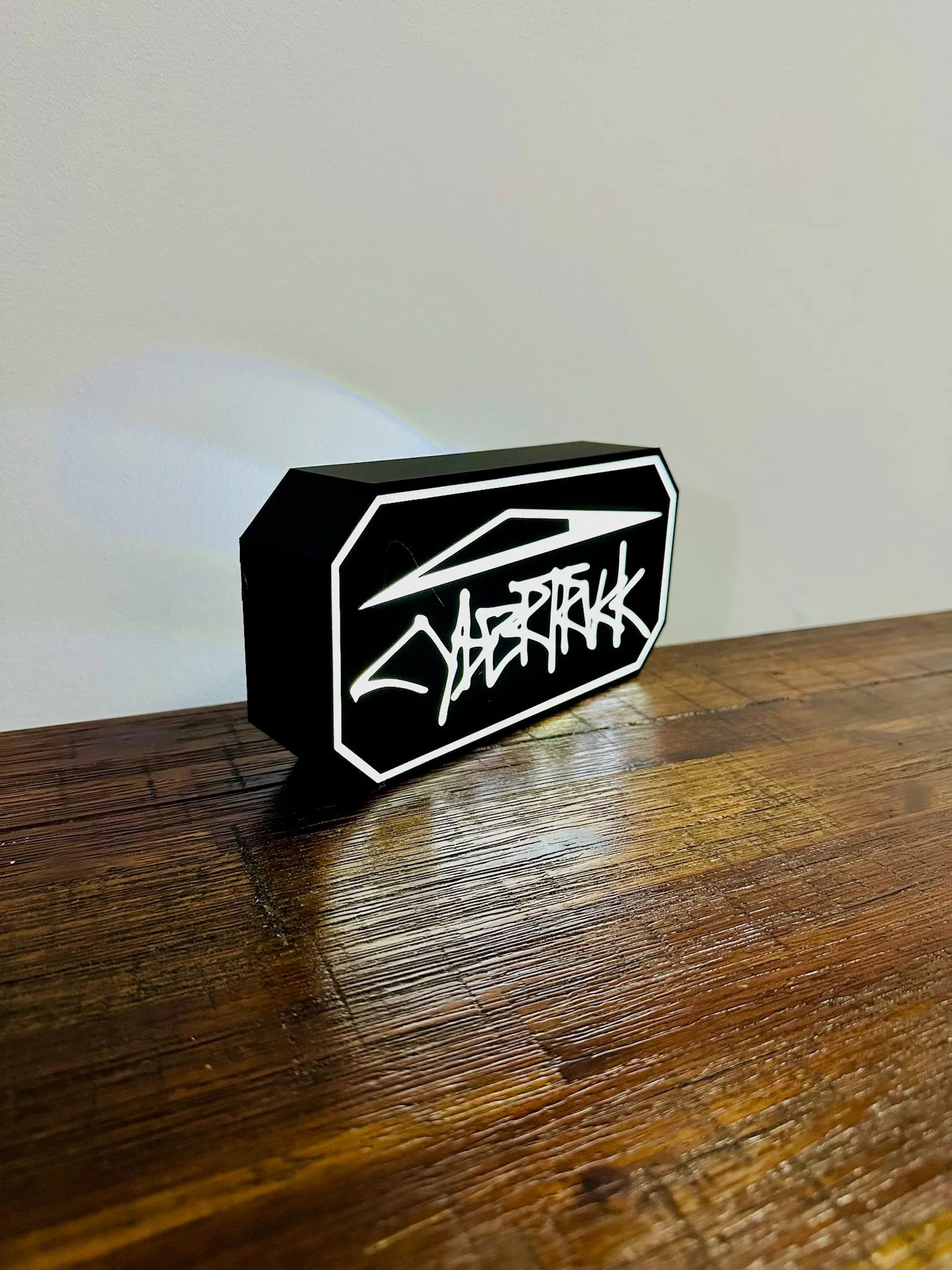 Tesla CyberTruck Graffiti Logo - USB powered Night Light / Wall Art - Michael's 3D World
