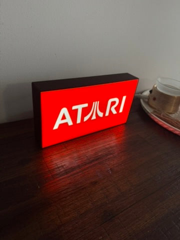Atari Logo Light-up Fan Sign - LED Illuminated Light / Wall Art