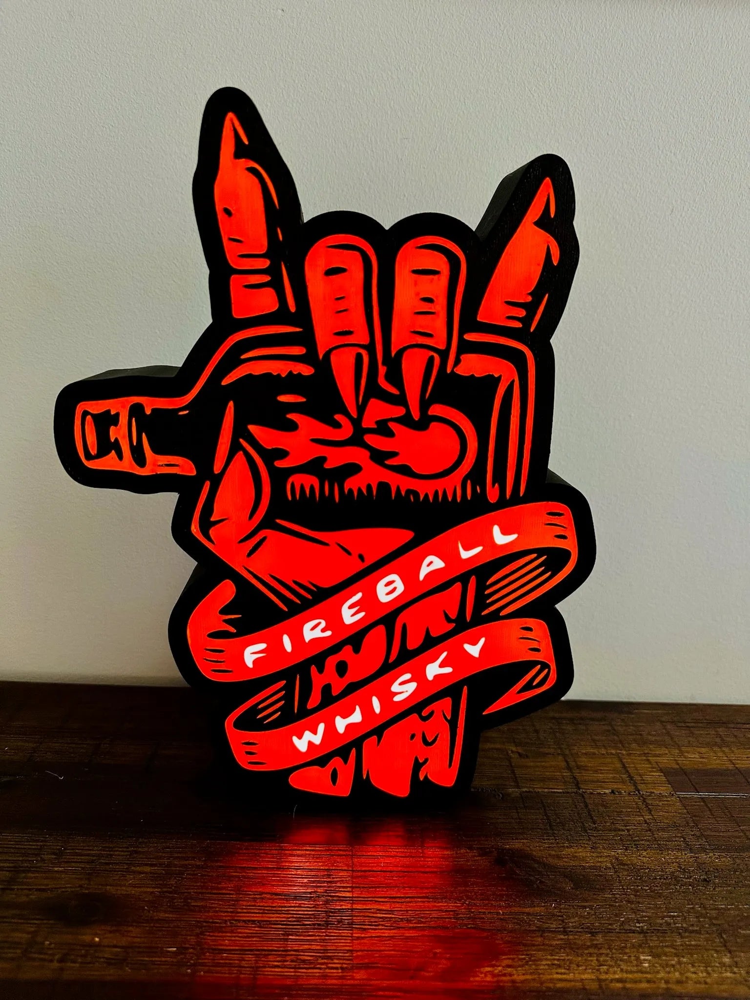Fireball Whiskey! Light Up Sign - USB Powered - Michael's 3D World