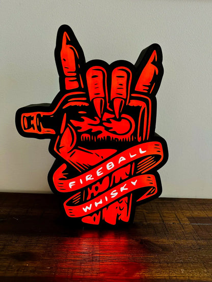 Fireball Whiskey! Light Up Sign - USB Powered - Michael's 3D World
