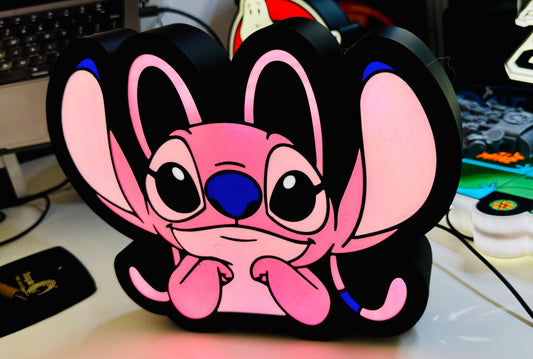 Light up Angel (to go with Stitch)! USB Powered, bright night light sign! - Michael's 3D World