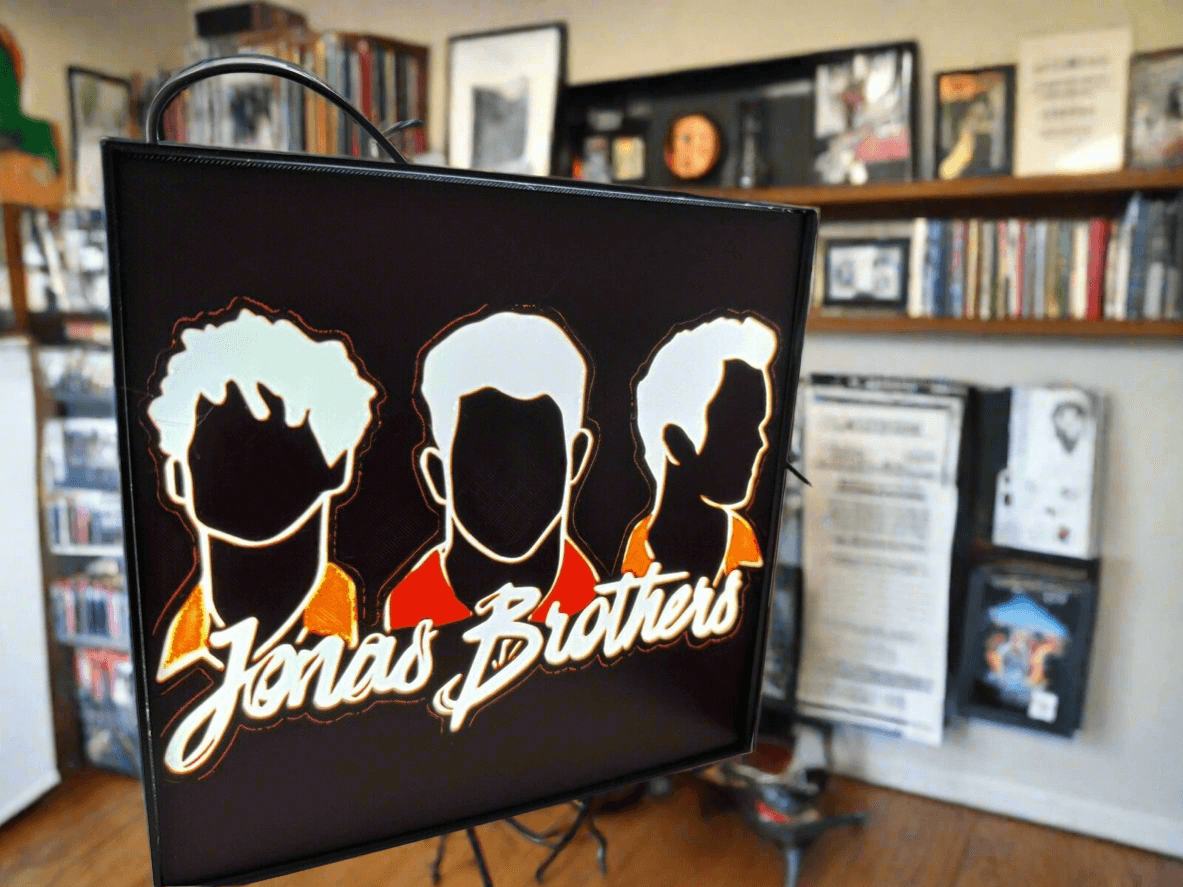 Jonas brothers light box - New/Made To order - USB powered LED Lights - Michael's 3D World