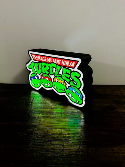TMNT - Teenage Mutant Ninja Turtles - With Faces - Night Light / Light Box / Light Up Wall Art