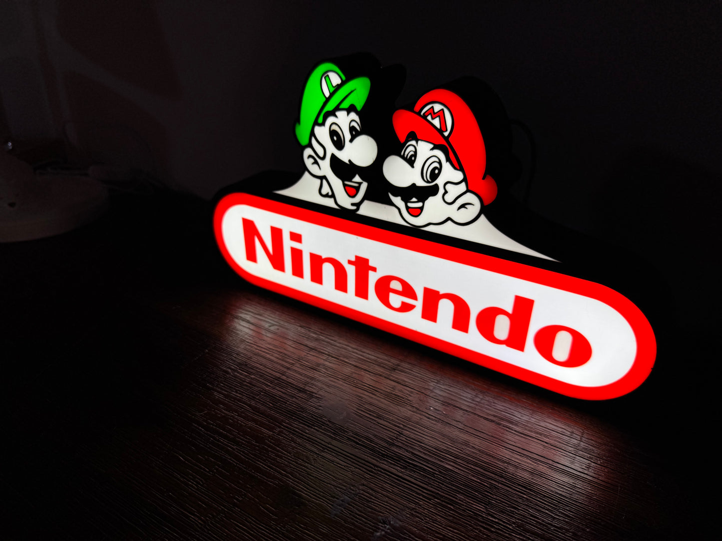 Mario & Luigi Nintendo Logo LED Display - The Ultimate Gaming Duo! 🍄