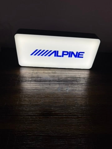 Alpine Audio Systems Blue Logo - Light Up Artwork / Illuminated Wall Art / LED Display Sign