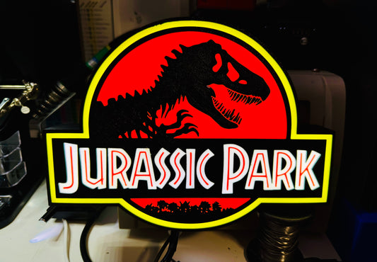 Jurassic Park - Unique Light Up Wall Art/Logo - Michael's 3D World