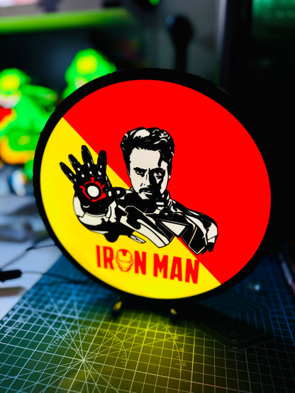 Ironman Red/Yellow Light up sign - Michael's 3D World
