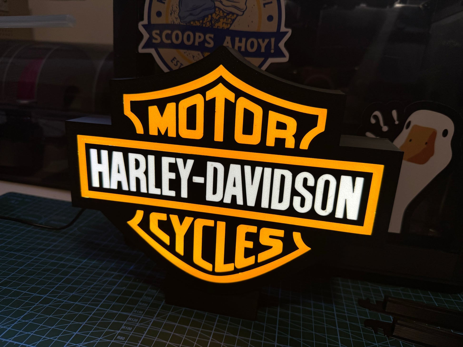 Harley-Davidson Motor Cycles Logo - Light up sign - USB Powered - Michael's 3D World