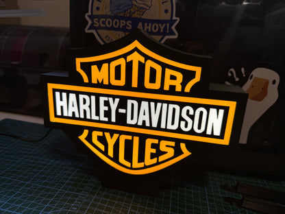 Harley-Davidson Motor Cycles Logo - Light up sign - USB Powered - Michael's 3D World