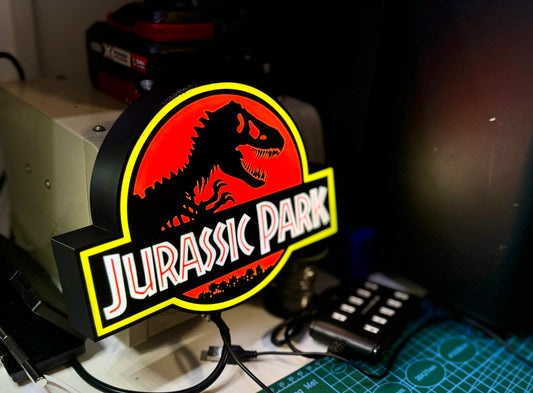 Jurassic Park - Unique Light Up Wall Art/Logo - Michael's 3D World