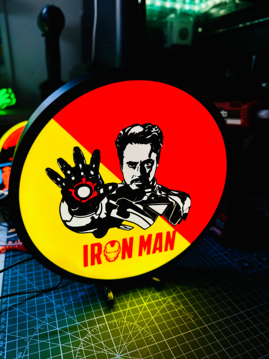 Ironman Red/Yellow Light up sign - Michael's 3D World