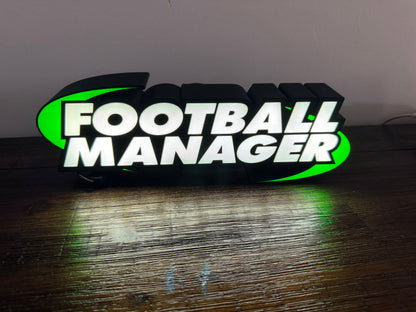 Football Manager Game Logo - Light Up Artwork / Wall Art / Sign
