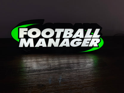 Football Manager Game Logo - Light Up Artwork / Wall Art / Sign