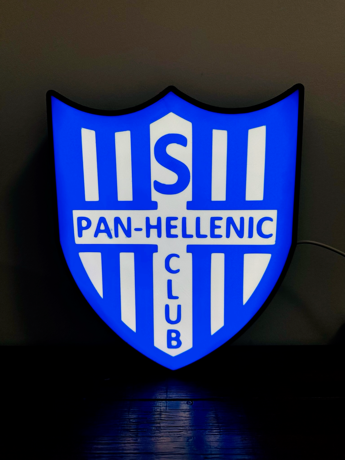 Pan-Hellenic Football Club Logo - Soccer Team Light Up Logo/Sign