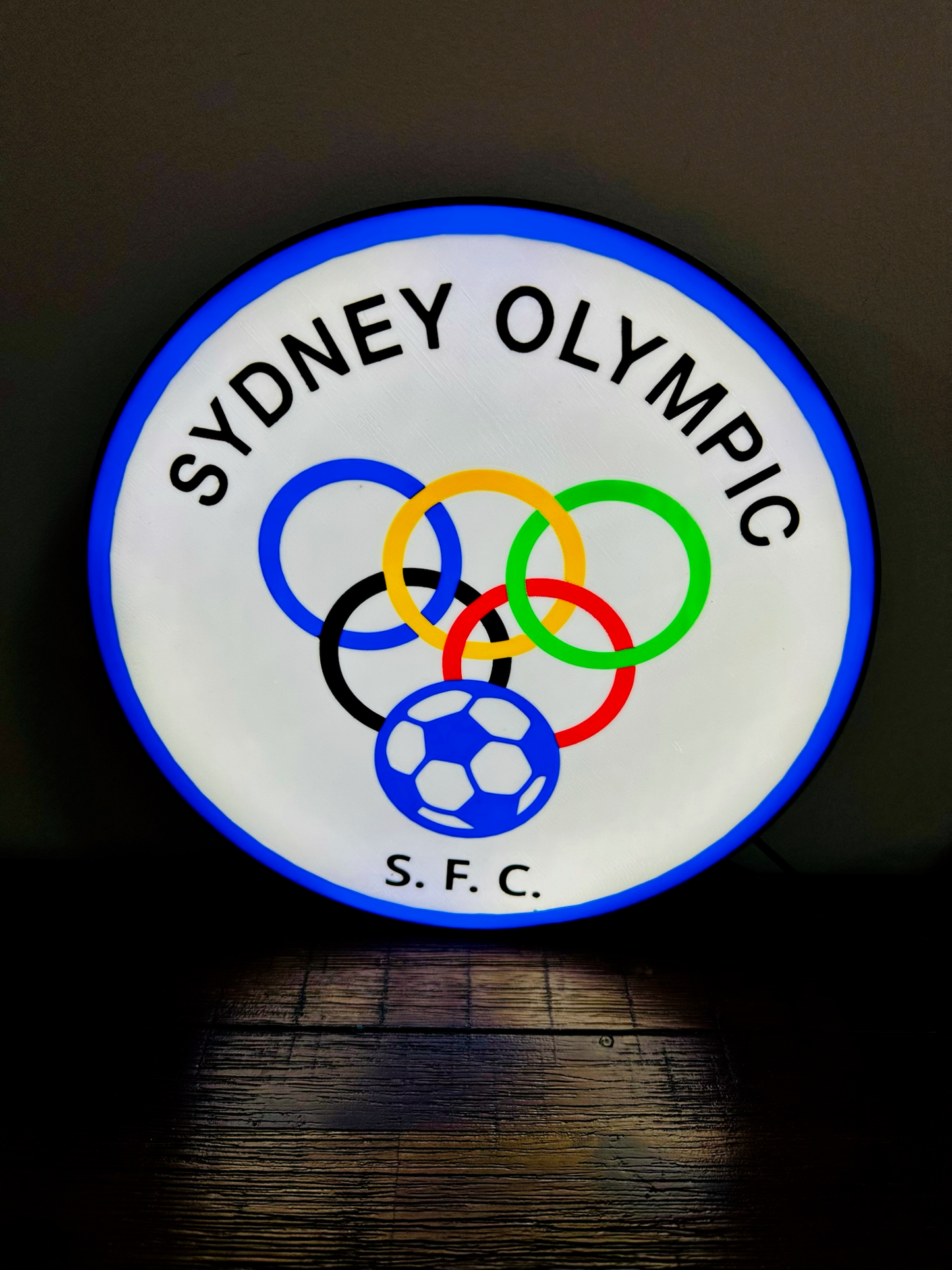 Sydney Olympic FC Light-Up Sign - The Perfect Gift for Football Fans!