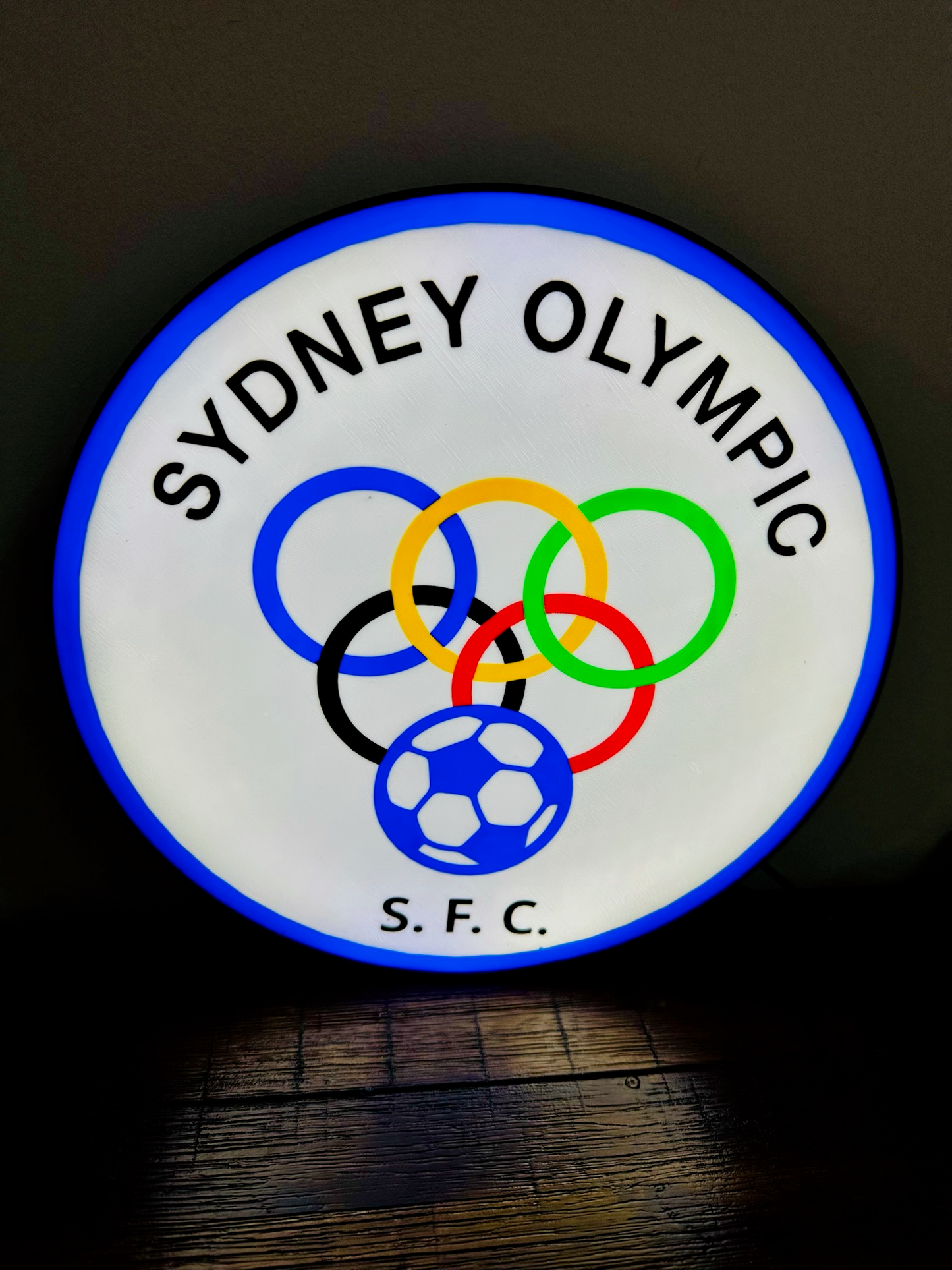Sydney Olympic FC Light-Up Sign - The Perfect Gift for Football Fans!