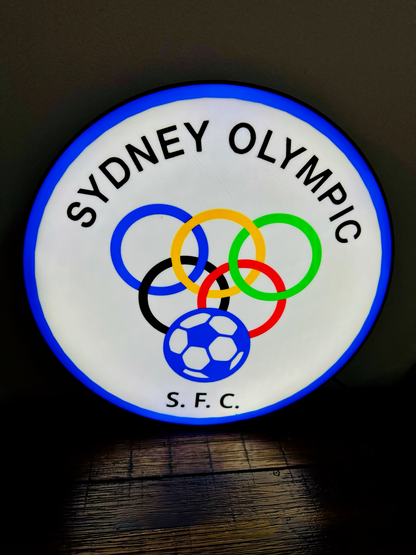 Sydney Olympic FC Light-Up Sign - The Perfect Gift for Football Fans!