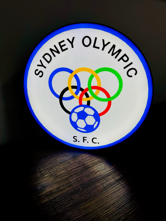 Sydney Olympic FC Light-Up Sign - The Perfect Gift for Football Fans!
