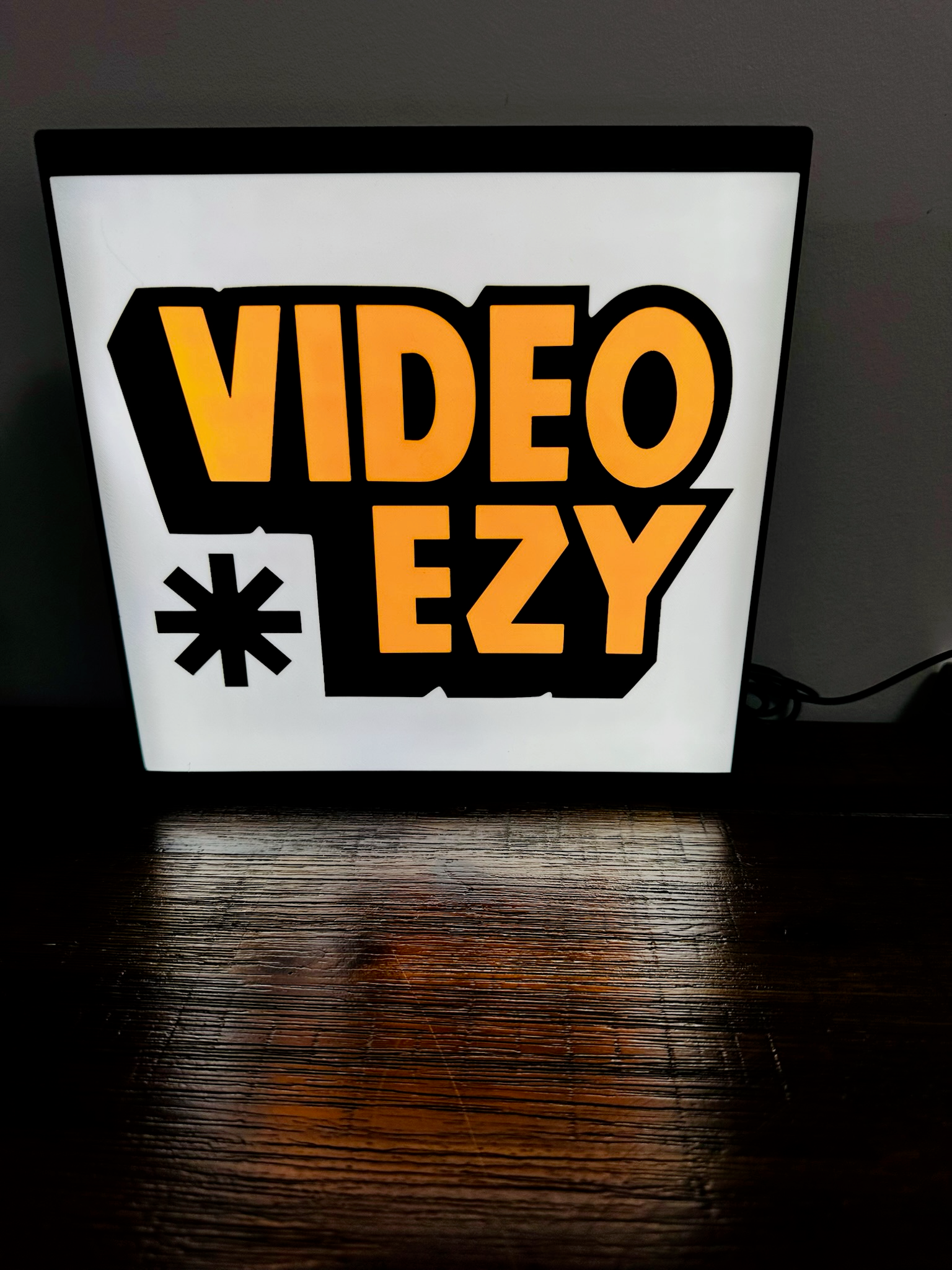 Video Ezy Logo - Light Up Logo/Wall Art